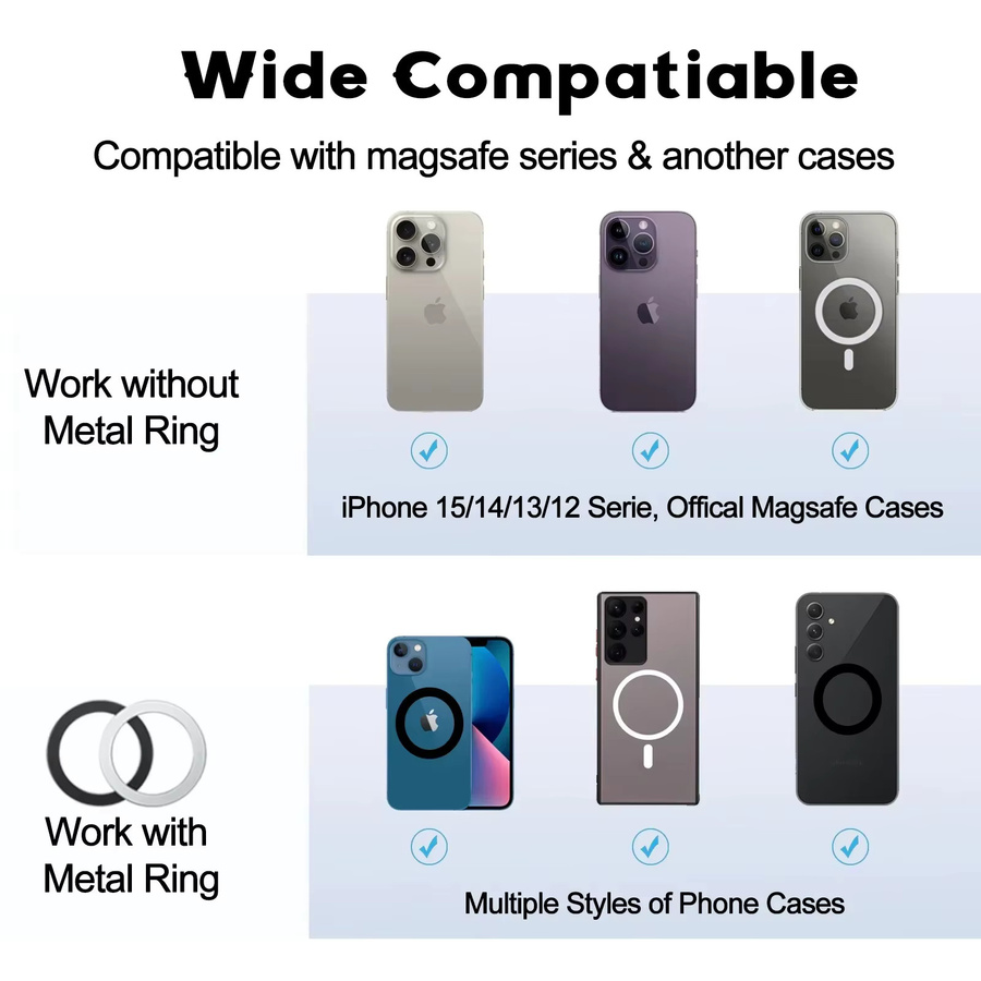 Eary Magnetischer Handyhalter Ständer mit 360 Grad Drehung und Flip-Fingerring für iPhone 17 16 15 in Schwarz oder Blau - Bild 5