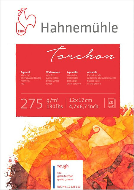 Hahnemühle Aquarellblock Torchon in Hellweiß mit 20 Blatt, B: 17 cm, H: 12 cm - Bild 1