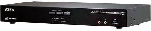ATEN CS1842 2-Port USB 3.0 4K HDMI Dual Display KVMP Switch in Schwarz - Bild 1