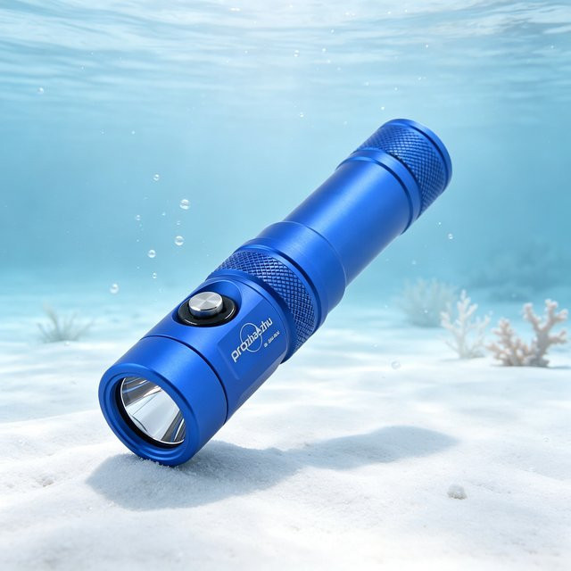 PROZHAZHU DL-B50 Blaue LED-Tauchlampe mit 2500LM, IP68 wasserdicht, USB-C wiederaufladbare Unterwasser-Angellampe für die Tiefsee - Bild 1