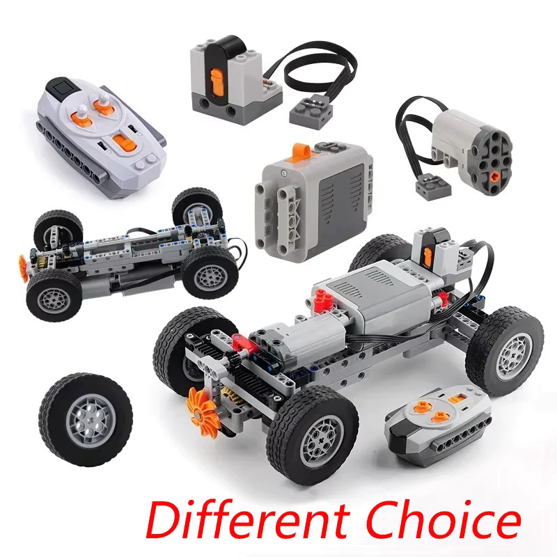 StemEdu 4WD RC Auto Baustein-Set mit elektrischem Chassis, Motor und Empfänger für MOC technische Simulationen - Bild 2