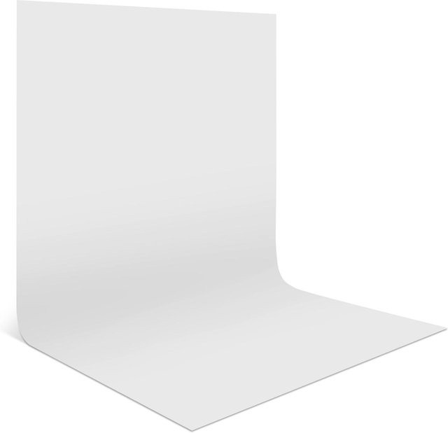 Andoer Fotografie-Hintergrund für Porträtfotografie in Weiß, B: 200 cm, H: 150 cm - Bild 1