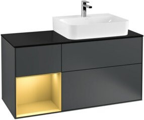 V&B Waschtischunterschrank Finion mit Wandbeleuchtung, Breite: 120 cm, Tiefe: 50,1 cm, Höhe: 50,1 cm, lackiert - Bild 1