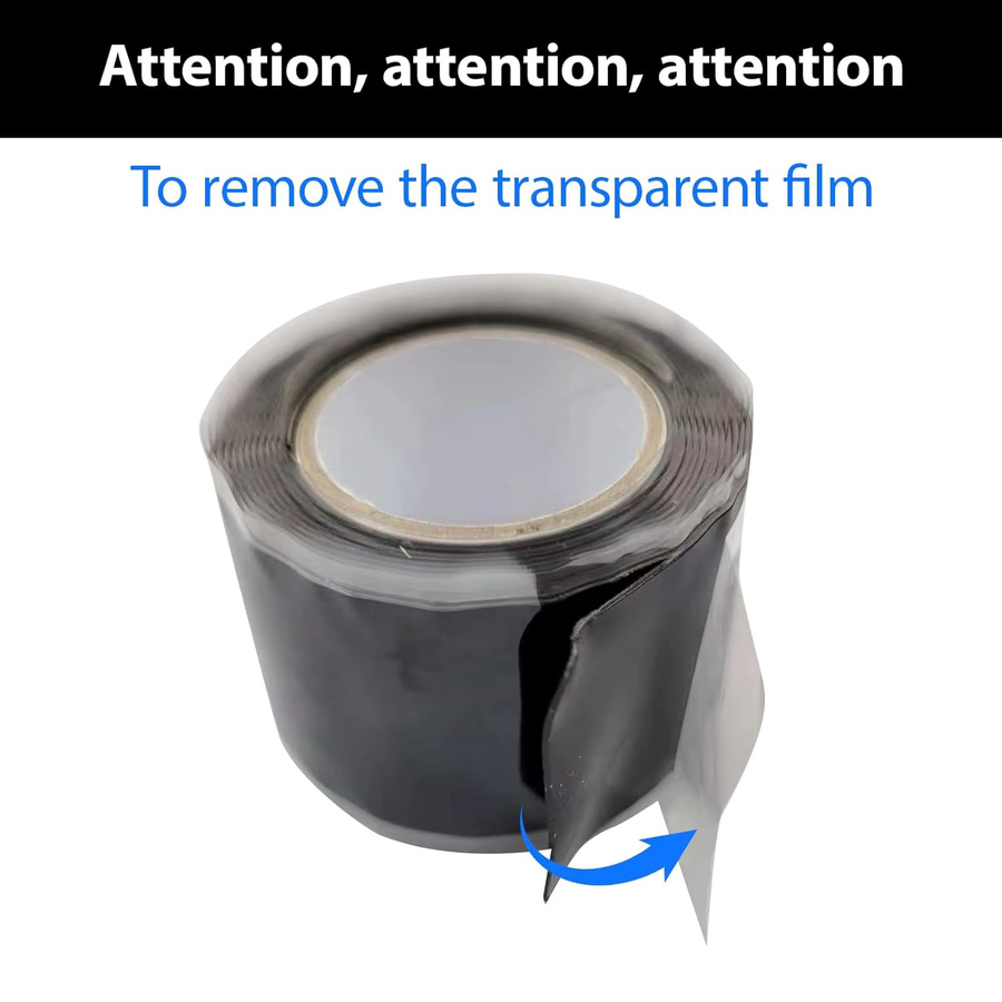 SCESSPACK Selbstverschmelzendes Silikon-Reparaturband in Schwarz als isolierendes Dichtungsband für Sanitär, Schläuche und Kabel - Bild 2