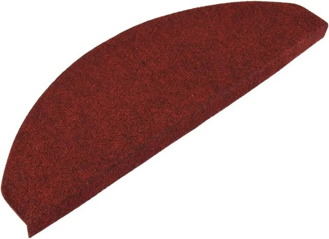 vidaXL Stufenmatten selbstklebend, 15 Stück, Rot, rutschfest und schalldämmend, B/T/H: 65 x 22,5 x 3,5 cm - Bild 1