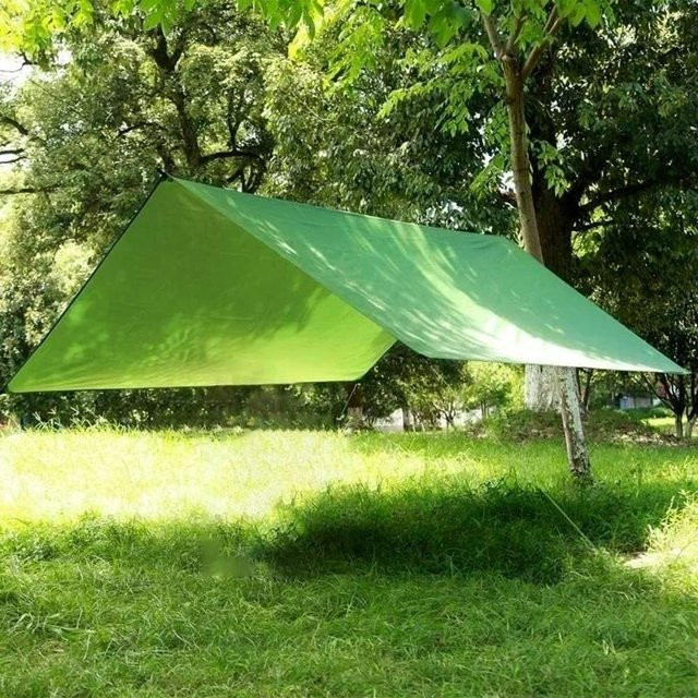 Quadratisches Strandzelt aus wasserfestem Polyester für Sonnenschutz im Freien, Blau oder Grün - Bild 1