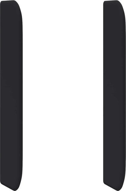 vidaXL Kopfteil Ohr in Schwarz aus Kunstleder, modern gepolstertes Bettteil, Breite: 80 cm, Tiefe: 16 cm, Höhe: 4 cm - Bild 1