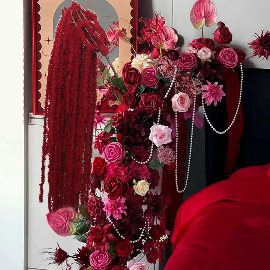 XIAOYINMO Künstliche Seidenpflanzen Ranken in Grün für Hochzeitsbögen und festliche Dekoration - Bild 1