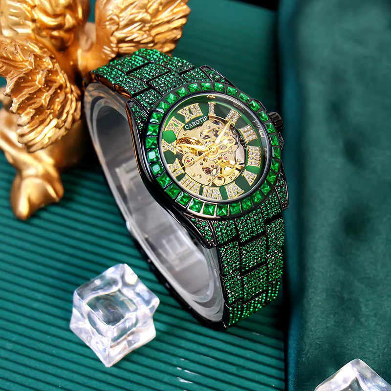 CAROTIF Armbanduhr Automatik, Edelstahl, Grün, Herren - Bild 2