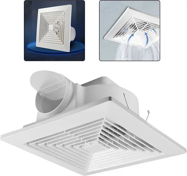 DUTRIEUX Deckenabluftventilator für Küche und Badezimmer in Weiß mit leisem Kupfermotor - Bild 1