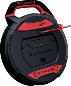 RUNPOTEC Kabeleinziehgerät GF3 mit 20m Band, Biegeradius 38mm, Schwarz/Edelstahl - Bild 1