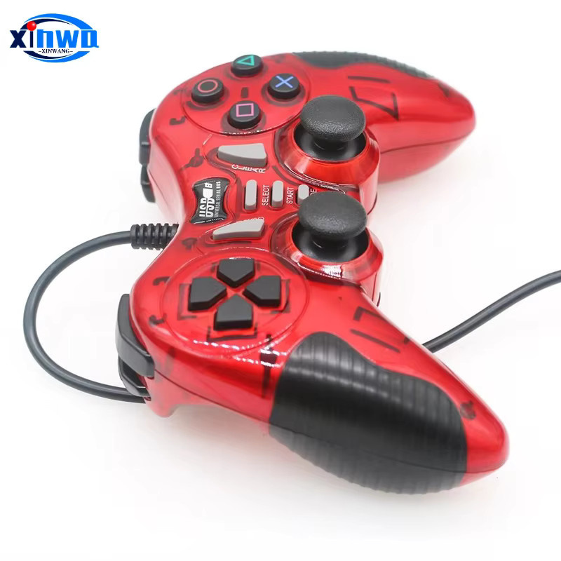 XINWA XINWANG Retro-Arcade-Joystick-Controller in Rot, kabelgebundener USB-Gamepad-Joypad-Griff für PC, Android und PS3 - Bild 4