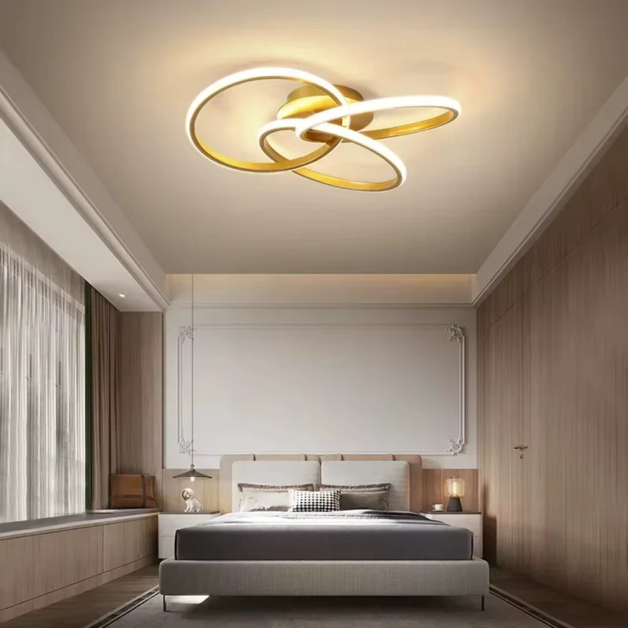 JOYINLED Moderne LED-Deckenleuchte in Gold/Messing für Wohnzimmer, Esszimmer und Schlafzimmer - Bild 2