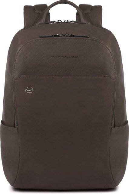 Piquadro Black Square Laptop-Rucksack aus Leder in Dunkelbraun für 14 Zoll - Bild 1