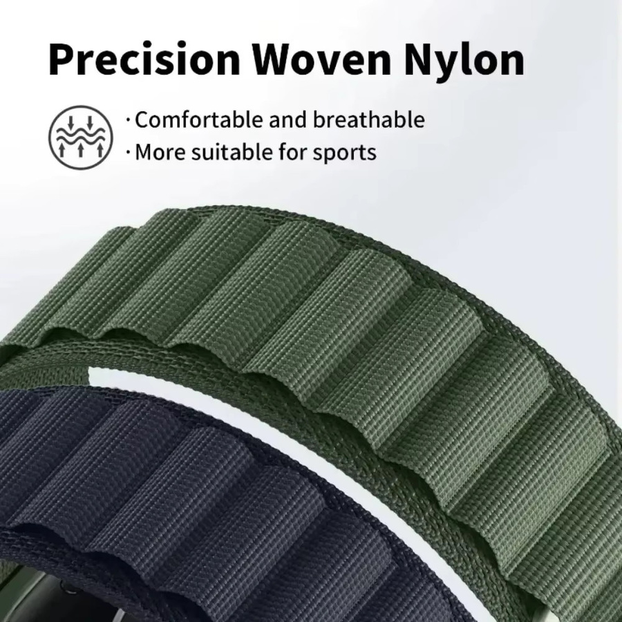 COROS Alpine Nylonarmband, Schwarz, Unisex, 20mm 22mm - Bild 4