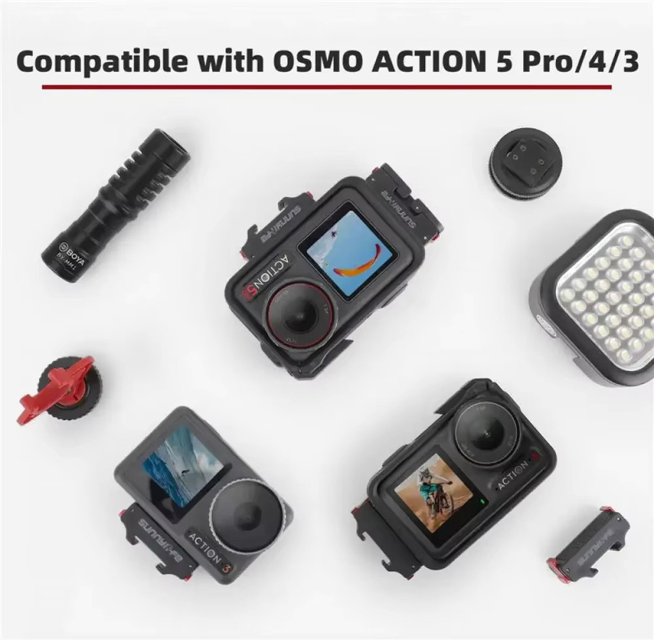 Magnetischer Schnellwechsel-Kaltplatten-Erweiterungsadapter für DJI Osmo 360 NANO, Action 5 Pro, Action 4 und Action 3 in Schwarz - Bild 2