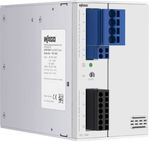 WAGO 787-1642 Hutschienen-Netzteil DIN-Rail 24V 20A 480W in Weiß - Bild 1