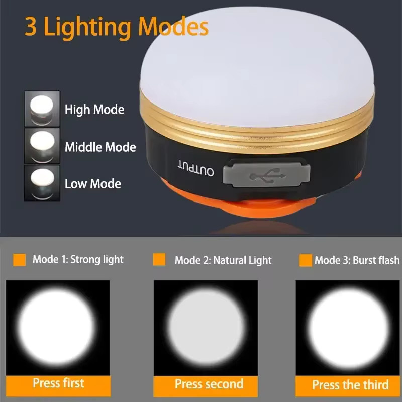 NEWBIRTH LED-Laterne, tragbares Campinglicht in Schwarz und Weiß, wiederaufladbare Notfalllampe mit Magnet und Aufhängung für Outdoor, Garten und Zelt - Bild 2