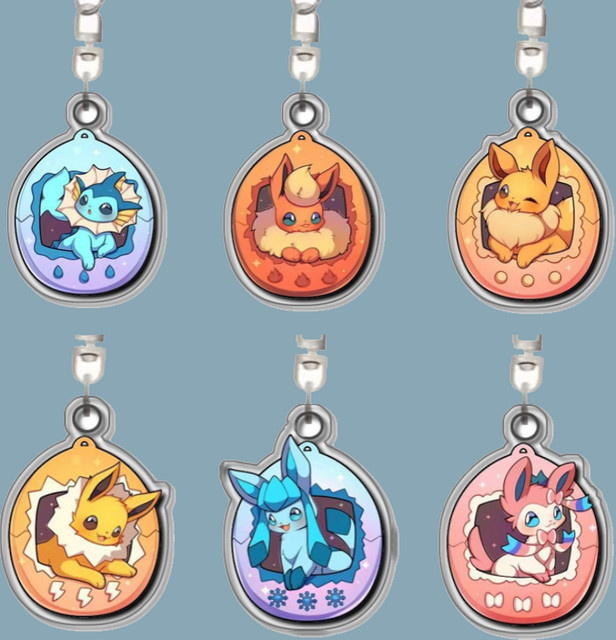 Keeppley Pokémon Umbreon Espeon Glaceon Charizard Sylveon, Schlüsselanhänger, Kunststoff - Bild 1
