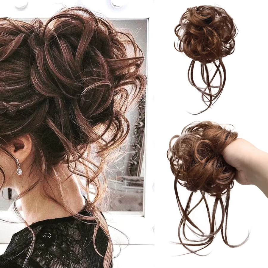 allaosify Chignon Haarteil, synthetisch, Unisex - Bild 2