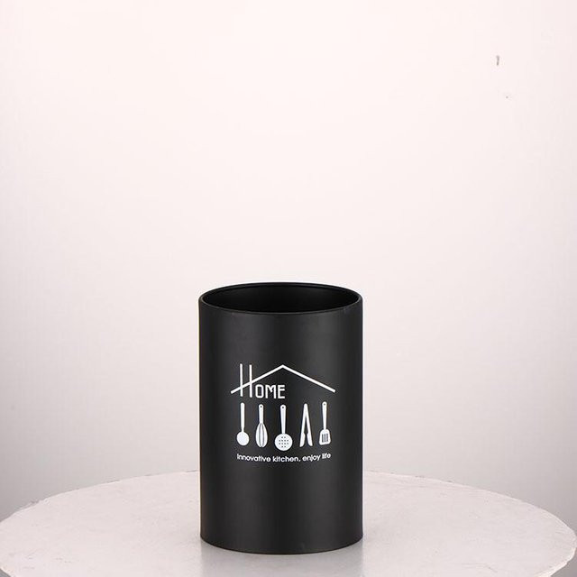 NATAWA Küchenutensilienhalter aus Edelstahl in Schwarz, Besteck-Organizer für Löffel, Gabeln und Stäbchen, B/T/H: 15,0 x 10,0 x 1,0 cm - Bild 1