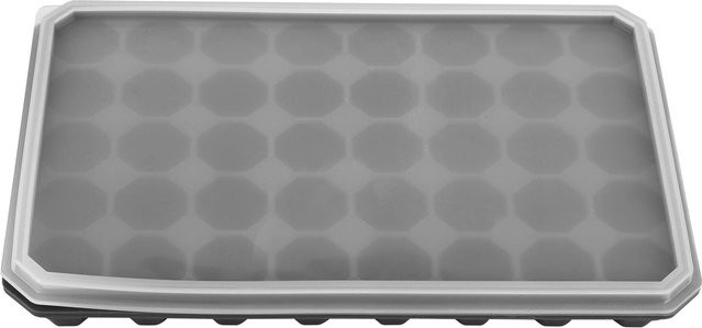 TOMTOP JMS Eiswürfelform aus Silikon mit 40 Fächern und abnehmbarem Deckel, BPA-frei und auslaufsicher, Schwarz - Bild 1
