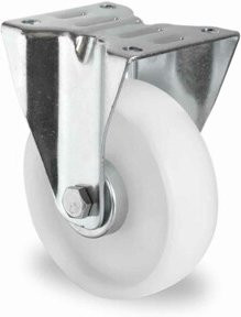 CASCOO Bockrolle Serie P0P0 mit Rollenlager, Durchmesser: 125 mm, verzinkt und weiß - Bild 1