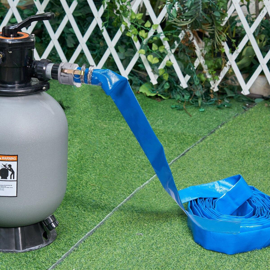 Buying Solutions MB Rückspülschlauch aus blauem PVC mit Aluminium-Camlock C & E-Anschlüssen, Durchmesser: 5,08 cm, Länge: 15,24 m - Bild 3