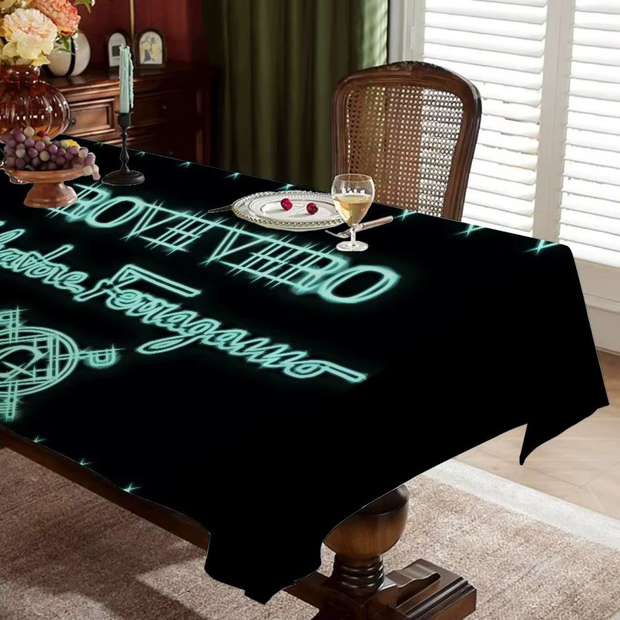 F-Ferragamos Rechteckige Tischdecke mit Print für Bauernhaus, Hochzeit und Party - Bild 4