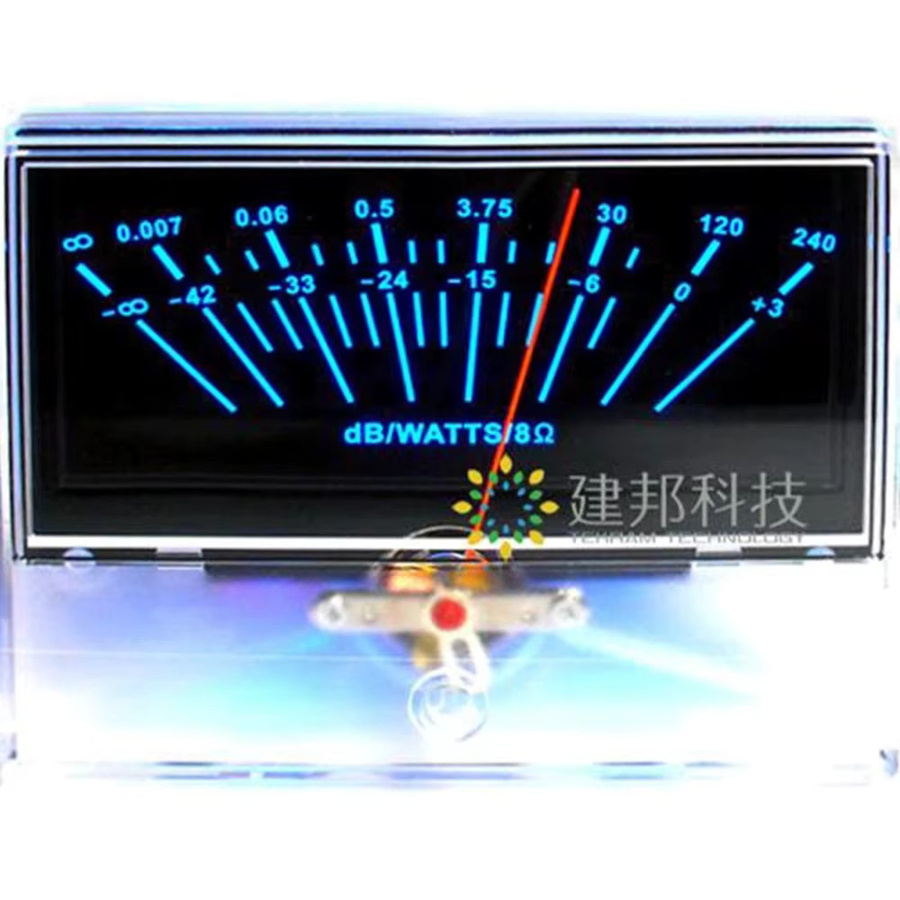 YJCO Set aus 2 Stück P-97 VU-Meter Audio-Lautstärkeregler mit Hintergrundbeleuchtung und 1 Stück TA7318P VU-Meter-Treiberplatine - Bild 2