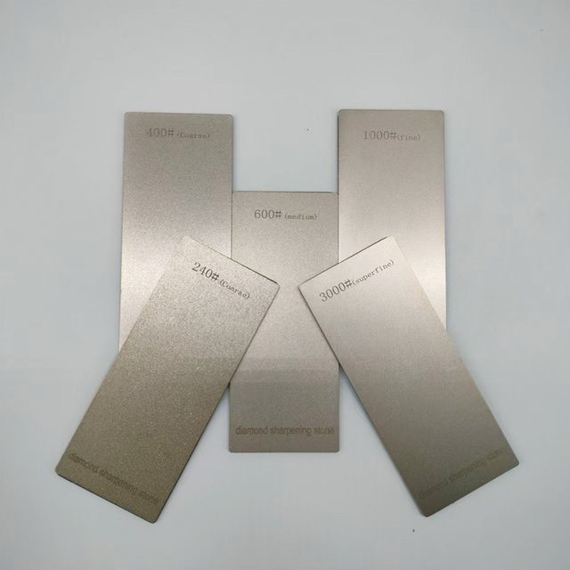 RSCHEF Diamant-Schleifstein mit rutschfester Basis in Grau, Körnung 180-3000, Messerschärfstein für Küche und Holzbearbeitung - Bild 1