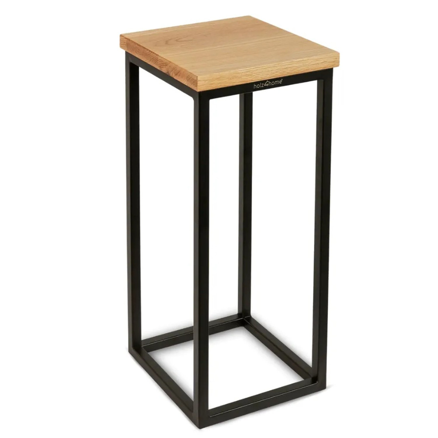 DELUKE Blumenständer LURI aus Eichenholz und Metall in Eiche Braun, Höhe: 50 cm - Bild 2