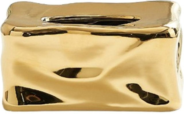 Shiyunjianshe Papierhandtuchspender aus Keramik in Gold, moderner Taschentuchhalter für das Wohnzimmer - Bild 1