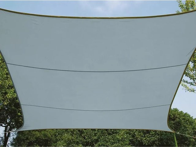 Sonnensegel PEREL aus Polyester, Rechteckig, Lichtgrau, Breite: 200 cm, Länge: 300 cm - Bild 1