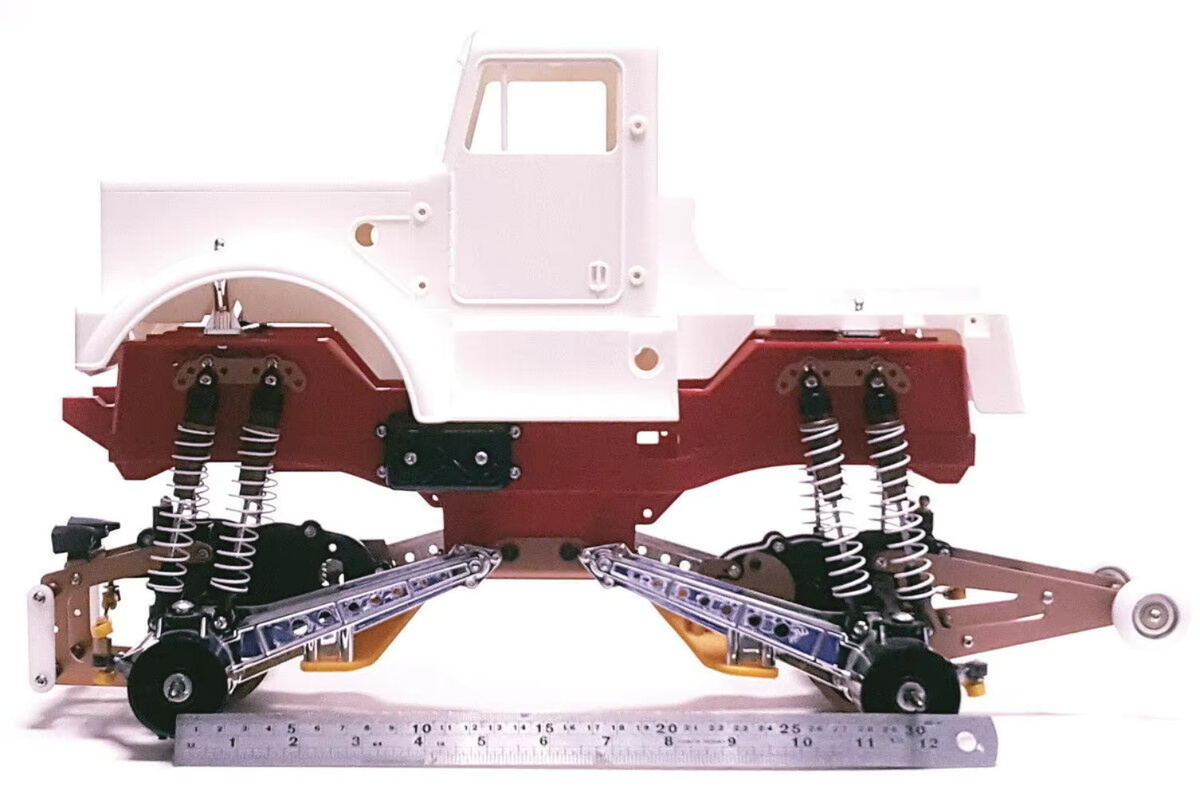 HobbyCorki Aluminium-Radbasis-Chassis-Montagehalterung, Metall, Tamiya - Bild 3