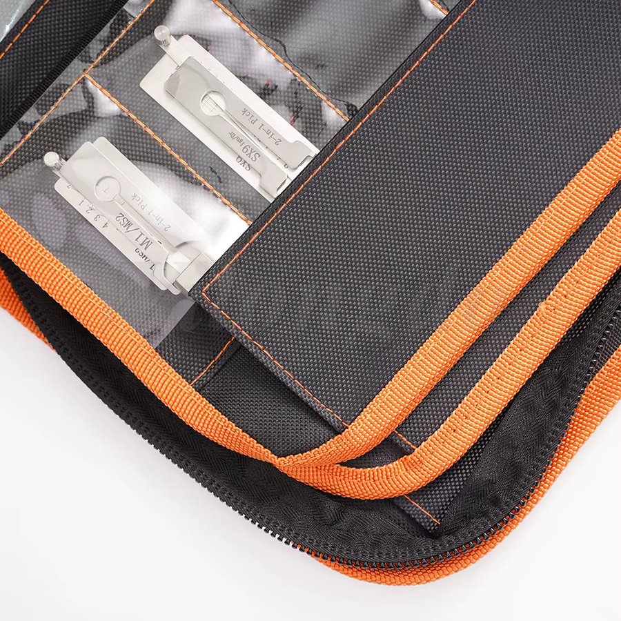 Wilongda 2 in 1 Lishi Werkzeugtasche für 50-teilige Sets, Schwarz, B/T/H: 28,5 x 18,5 x 7,0 cm - Bild 3