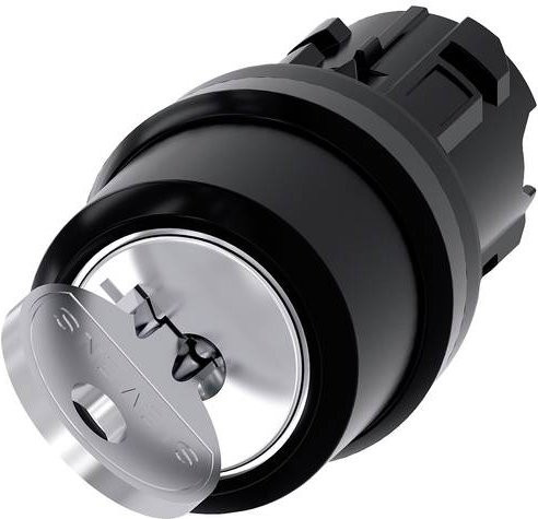 Siemens Schlüsselschalter 3SU1000-4BF01-0AA0 Schwarz aus Kunststoff mit IP66, IP67, IP69/IP69K Schutzart - Bild 1