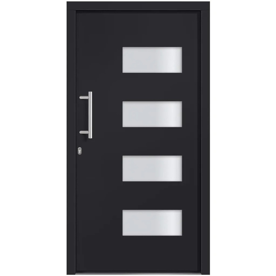 vidaXL Haustür aus Aluminium und PVC in Anthrazit, modern, B: 110 cm, H: 210 cm - Bild 2