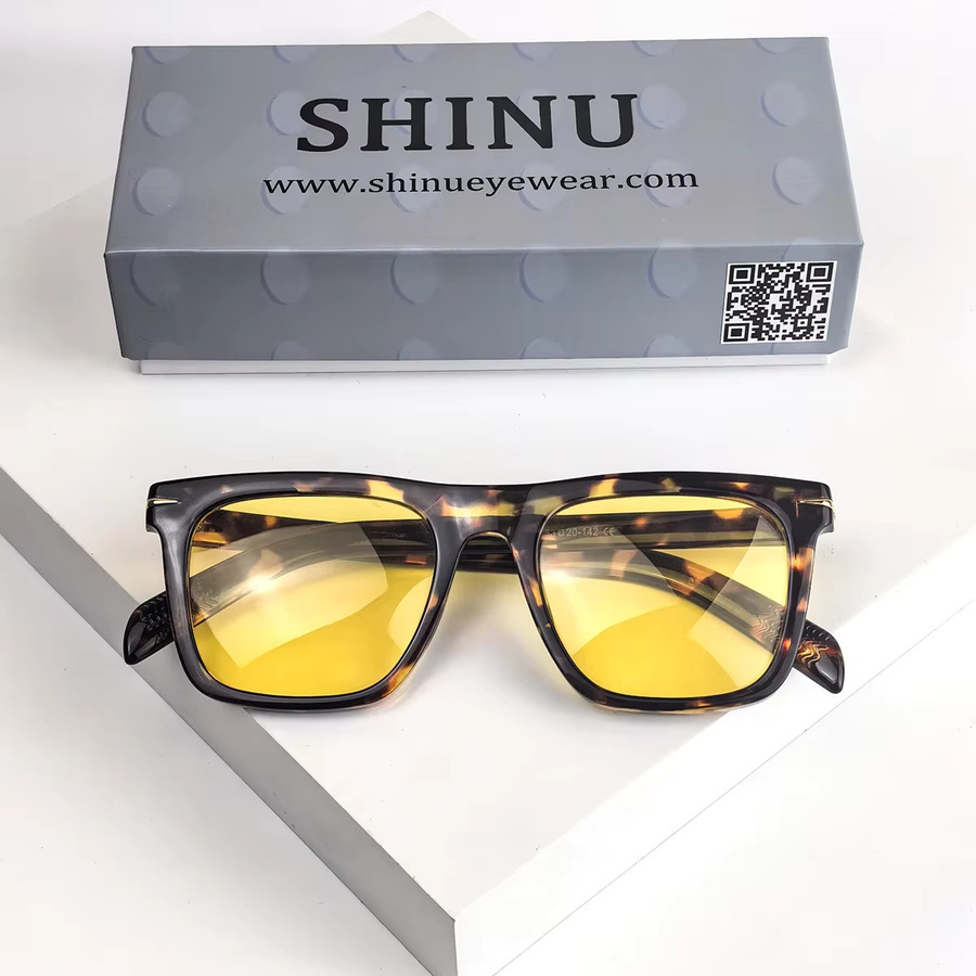 SHINU Korrektionsbrille, Quadratisch, Vollrand, Kunststoff, Herren - Bild 4