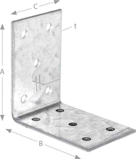 Simpson Winkelverbinder ANP aus feuerverzinktem Stahl in Silber, B/H/T: 40 x 40 x 60 mm - Bild 1