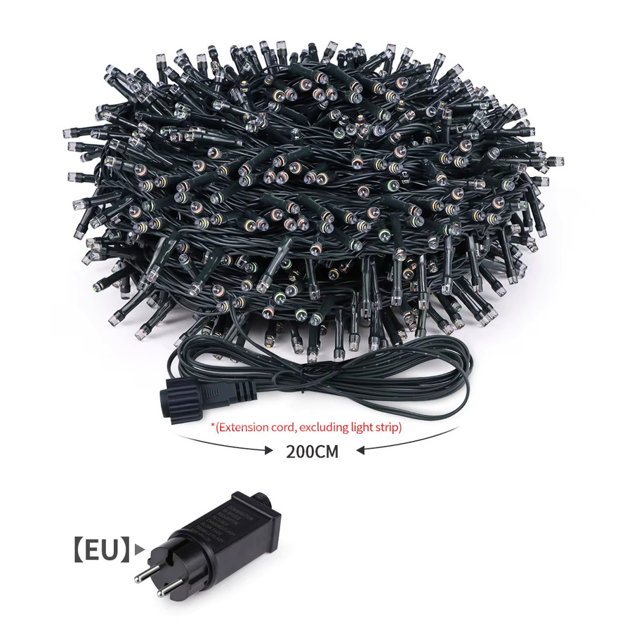 Lcamaw Dekorative LED-Lichterkette für den Außenbereich in Multicolor mit 8 Modi und 100 m Länge - Bild 4