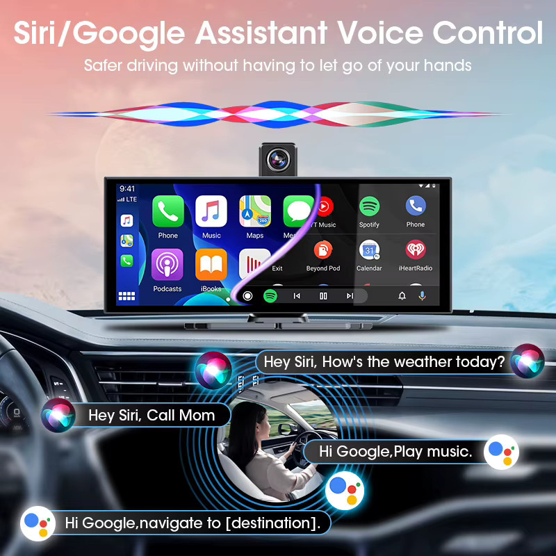 Jansite Carplay Monitor mit 11,26 Zoll Display, 4K Dashcam, Android Auto, GPS, Bluetooth und FM/AUX in Schwarz - Bild 5