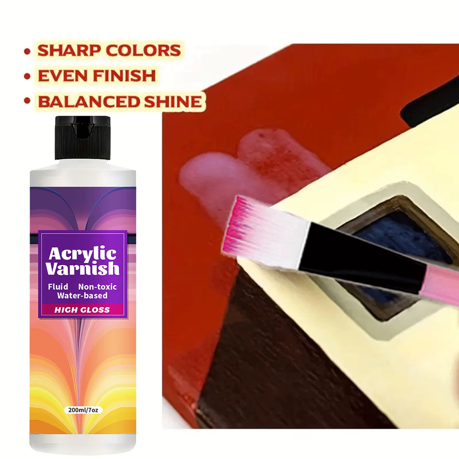 Acrylvernis Transparent mit Hochglanz-Finish, 200 ml schützende und wasserfeste Beschichtung für Gemälde - Bild 3