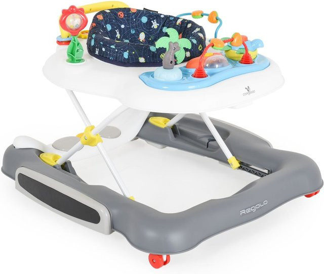 Cangaroo Lauflernhilfe Regalo 4 in 1 Wippe Hopser und Spielcenter mit Musik, klappbar, blau/mehrfarbig - Bild 1