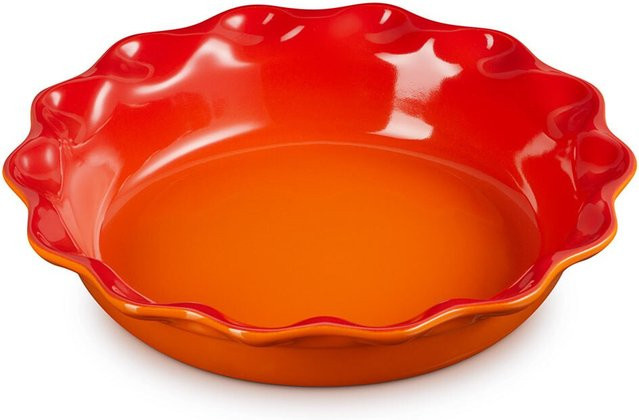 Le Creuset Pie Dish Kuchenform aus Steinzeug in Rot/Orange, Durchmesser: 23 cm - Bild 1