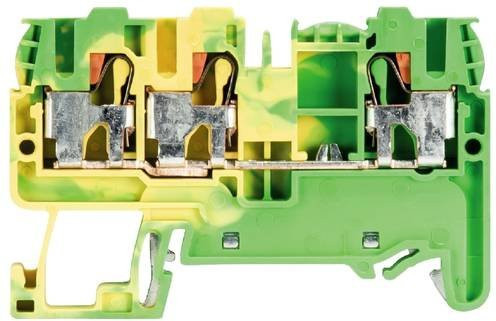 Wieland Electric Schutzleiterklemme 56.203.9355.0 mit Federzuganschluss in Grün-Gelb, 100 Stück - Bild 1