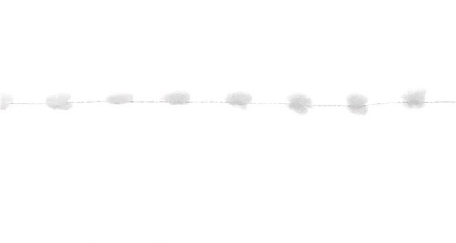 idee. Creativmarkt Pompon-Dekoband aus Polyester, Farbe: weiß, Länge: 5 m - Bild 1