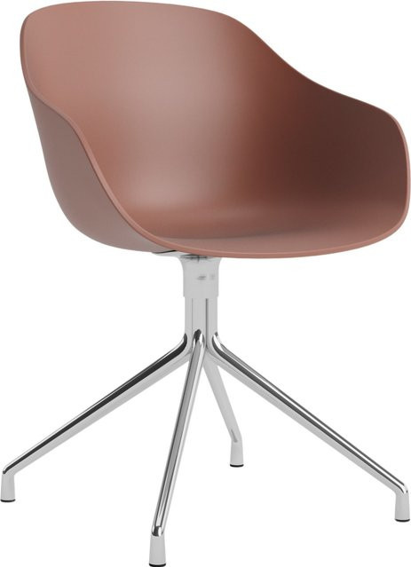 HAY About A Chair AAC 220 mit Armlehnen in Rot und Aluminiumgestell - Bild 1