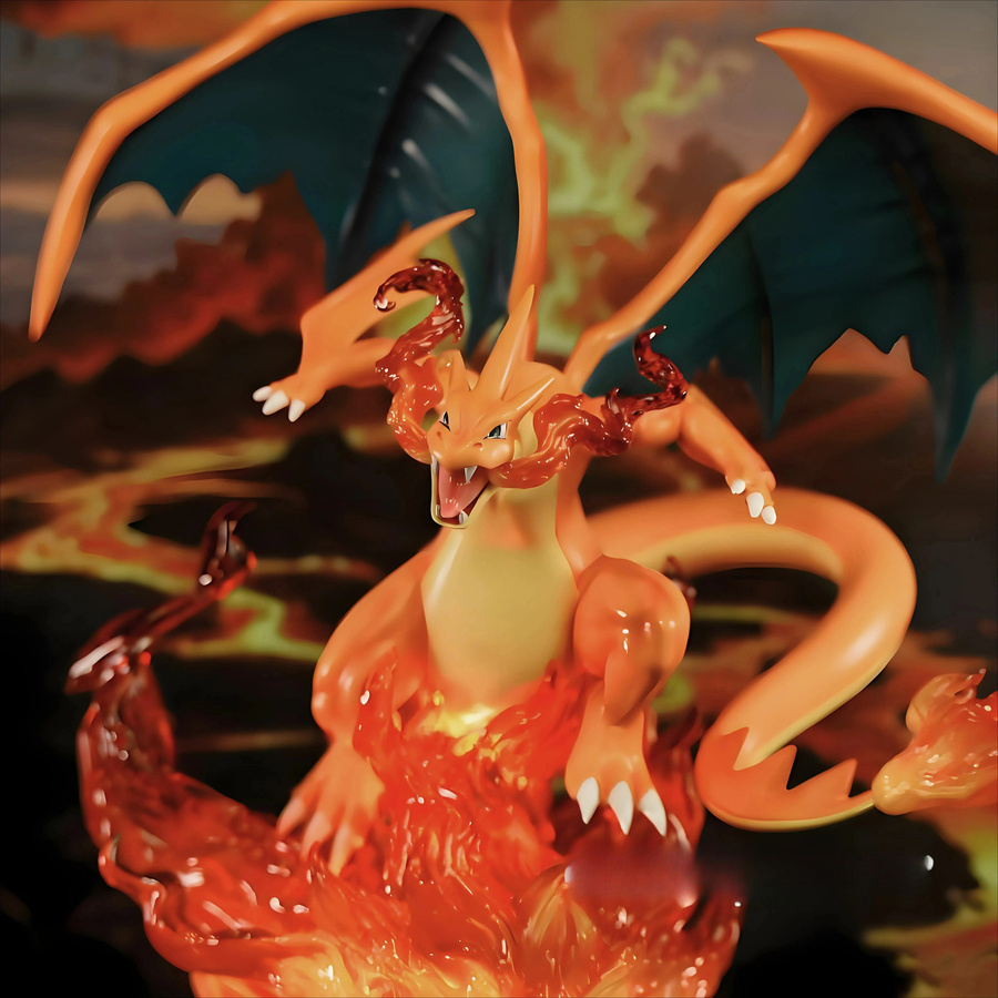 Potdemiel Pokémon Mega Glurak, Actionfigur, 18 cm, Kunststoff - Bild 2