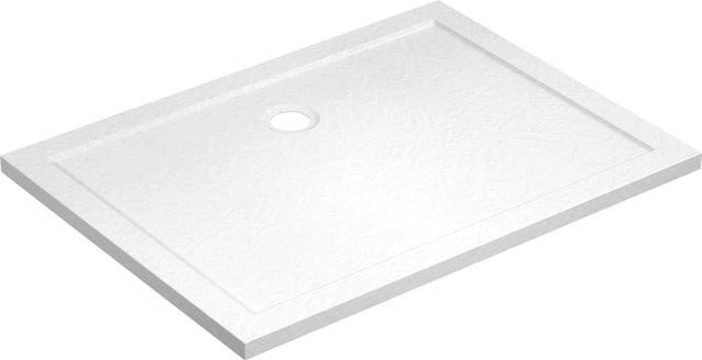baliv Duschwanne DW-120.80E aus Acryl in Steinoptik, Weiß, B/T: 120 x 80 cm - Bild 1